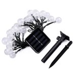 Guirlande solaire a 50 led 10m, boule de cristal, eclairage d'ext�rieur, f�erique, pour f�te de jardin ...