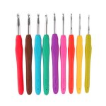 Gujas crochet en caoutchouc souple 9 pices ensemble d'aiguilles a tricoter poigne en caoutchouc souple ...