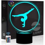 Gymnastique yoga 3d illusion veilleuse jouets, d�cor de maison led lampe de chevet table, tactile & t�l�comman ...