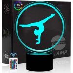 Gymnastique yoga 3d illusion veilleuse jouets, d�cor de maison led lampe de chevet table, tactile & t�l�comman ...