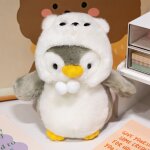 Habillez le petit pingouin en peluche, poupe ocanarium polaire chapeau d'ours gris clair (cher) - 25 ...