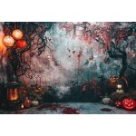 Halloween photographie fond chambre effrayant effrayant sorcire maison enfants fte d'anniversaire portrait ...