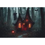 Halloween photographie fond chambre effrayant effrayant sorcire maison enfants fte d'anniversaire portrait ...