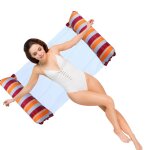 Hamac flottant pliable pour piscine d'�t�, chaise longue flottante, accessoires de piscine