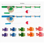 Hameon de pche en bois pour enfants, jouets de simulation, 15 pices, 2 cannes a pche, jouets educatifs ...