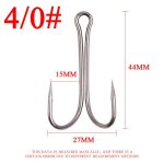 Hameon de pche a tige longue, double hameon sans mauvaises herbes, attache de mouche, pour jig bass, ...