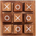 Hamiltion - 350130 - jeu du morpion en bois - tic tac toe, xo game - jeu de logique et d'ambiance - jeu ...