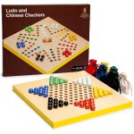 Hamiltion - ensemble de jeux ludo et dames chinoises halma recto - verso 2 en 1 en bois et en marbre ... Hamiltion - ensemble de jeux ludo et dames chinoises halma recto - verso 2 en 1 en bois et en marbre ...