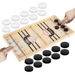 Hamiltion - fast sling puck game enfant, jeu de palet bois, jeu de socit rapide slingpuck, 1 echiquier ...