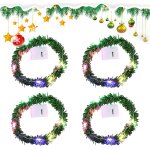 Hamiltion - guirlandes lumineuses de nol miniatures, 4 pices mini guirlande lumineuse led, guirlande ...