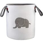 Hamiltion - panier de rangement rond pliable en coton pour chambre de bb, jouets, linge, vtements ...