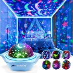 Hamiltion - veilleuse enfant, 6 films veilleuse bb, 15 couleurs 90 lumires projecteur ciel etoile, ...