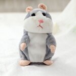 Hamster parlant en peluche de 16cm, animal en peluche, joli kawaii, parlant, enregistrement sonore, rptition ...
