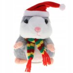 Hamster parlant en peluche electrique 18 cm pour enfants gris 3 Hamster parlant en peluche electrique 18 cm pour enfants gris 3