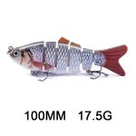 Hanlin - mini leurre de pche flexible compos de multiples articulations, appt bionique coulant idal ...