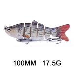 Hanlin - mini leurre de pche flexible compos de multiples articulations, appt bionique coulant idal ...