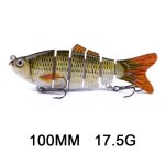 Hanlin - mini leurre de pche flexible compos de multiples articulations, appt bionique coulant idal ...
