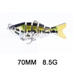 Hanlin - mini leurre de pche flexible compos de multiples articulations, appt bionique coulant idal ...