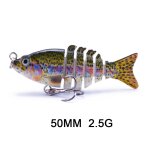 Hanlin - mini leurre de pche flexible compos de multiples articulations, appt bionique coulant idal ...