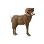 Hansa peluche geante bouquetin 100 cm h et 120 cm l