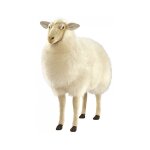 Hansa peluche geante mouton ecru 90 cm h 100 cm l