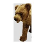 Hansa peluche geante ours brun 4 pattes 80 cm h et 135 cm l