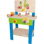 Hape construction - 3602452 - jeu d'imitation - etabli avec marteau - tournevis - vis en bo�te - 27 pi�ces ...