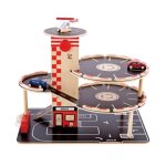 Hape - e3002 - jeu d'imitation en bois - garage - garage et station service