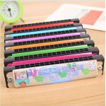 Harmonica en bois a 16 trous, instrument de musique mignon, jouets educatifs a motif de dessin anim�, ...