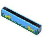 Harmonica en bois pour enfants, jouets, instruments de musique 16 trous, double range, dessin anim, ...