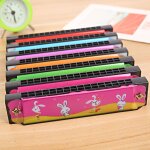 Harmonica en bois peint pour enfants, jouet ducatif, instrument musical, cadeau pour bbs, jouets pour ...