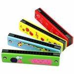 Harmonica mignon a 16 trous, jouets educatifs montessori, motifs de dessin anim, instrument a vent pour ...