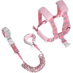 Harnais de marche pour bb 2 en 1 - laisse de scurit anti - perte pour garons et filles (lapin rose, ...
