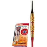 Harrows - jeu de 3 fl�chettes - embout nylon - corsaire rouge - 16 gk2