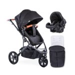 Hauck poussette combine trio pack pacific 3 roues - caviar