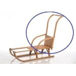 Haut dossier pour luge en bois