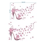 Haut talon papillons autocollant mural vinyle amovible art stickers muraux pour salon tv canap� fond ...