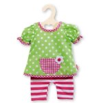 Heless 1001255 - tunique avec un legging pour la taille de poupe - 33 cm - import allemagne