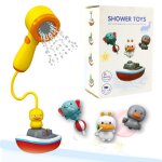 Hello hippo jouet de bain pour bb - fontaine de bain avec canard douchette, lapin, elphant et canard ...