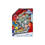 Hero mashers - figurine jurassic world velociraptor gris - dinosaures - hasbro dino