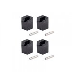 Hexagones + clavettes de roues (x4) pour rogue terra - rog - 018 - hobbytech