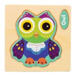 Hibou - jouets d'intelligence 3d en bois pour bbs, puzzle animal de dessin anim, jouets educatifs ...