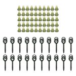 Hirisi 70 pices accessoires de pche a la carpe crochet de pche appt bouchon a vis perle en caoutchouc ...