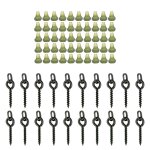 Hirisi 70 pices accessoires de pche a la carpe crochet de pche appt bouchon a vis perle en caoutchouc ...