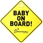 Hljhj - baby on board panneau pour bb jaune