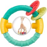 Hochet anneau de dentition sophie la girafe 2 - en - 1 boule sonore vert