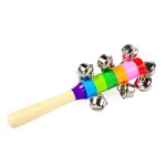 Hochets en bois pour b�b�, jouets a poign�e, cloches, anneau de dentition manuel, jouet pour nouveau ...