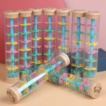 Hochet en bois en forme de pluie pour b�b�, b�ton de pluie, musique, instrument auditif sensoriel, jouet ...