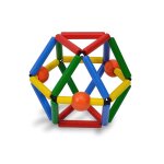 Hochet en bois grabber - multicolore