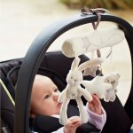 Hochet en coton pour poussette, jouet musical, mignon, suspendu, lapin, ours, etoile, sonnette mobile, ...
